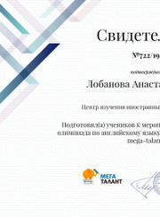 Преподаватель английского языка, преподаватель французского языка Анастасия Юрьевна Лобанова