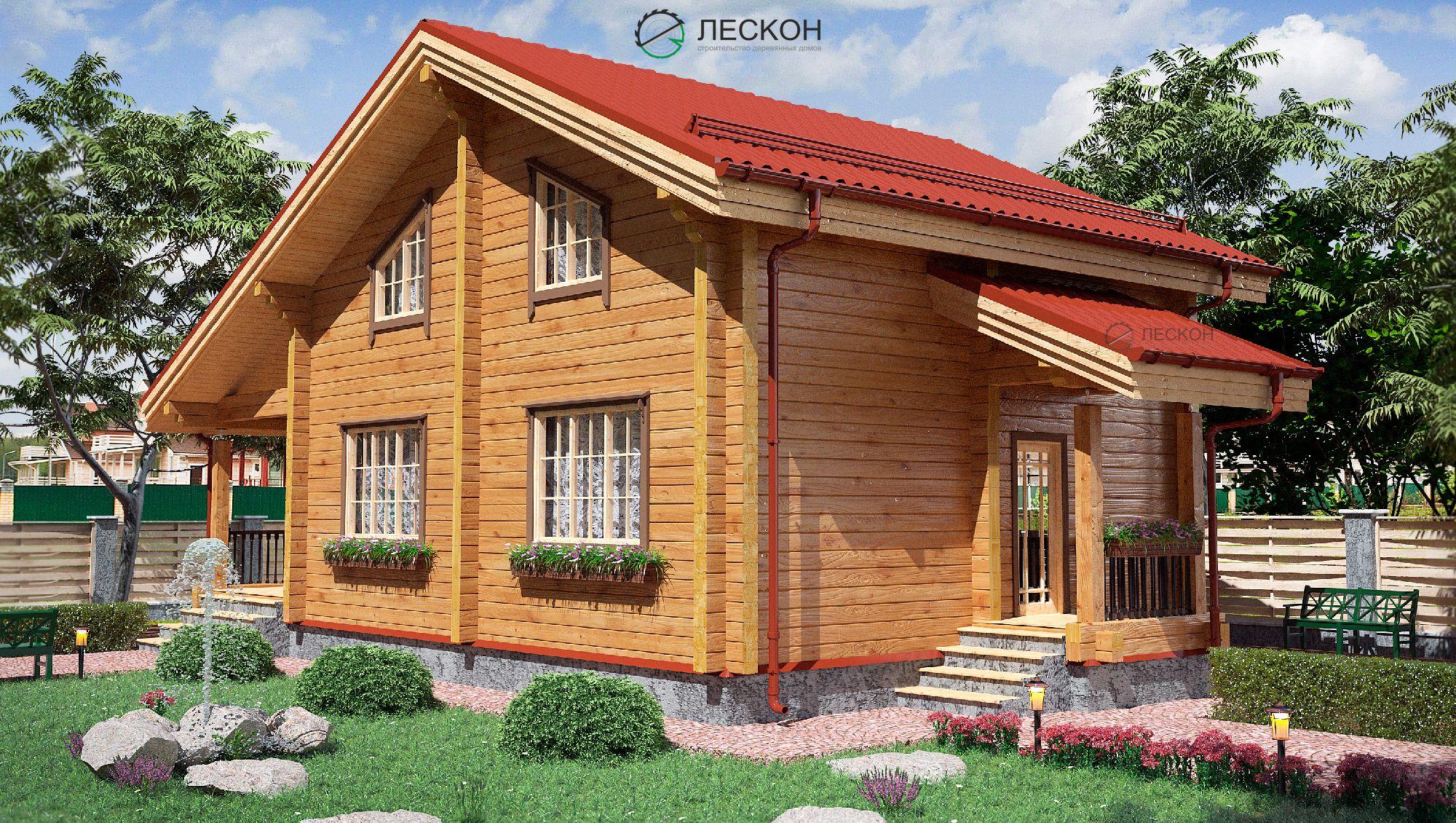 Коттедж из профилированного бруса ПБК-008