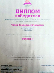 Преподаватель математики Владлена Эдуардовна Чокан