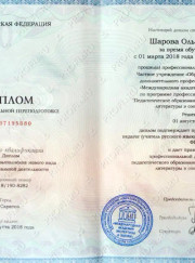Преподаватель русского языка Ольга Валерьевна Павлова